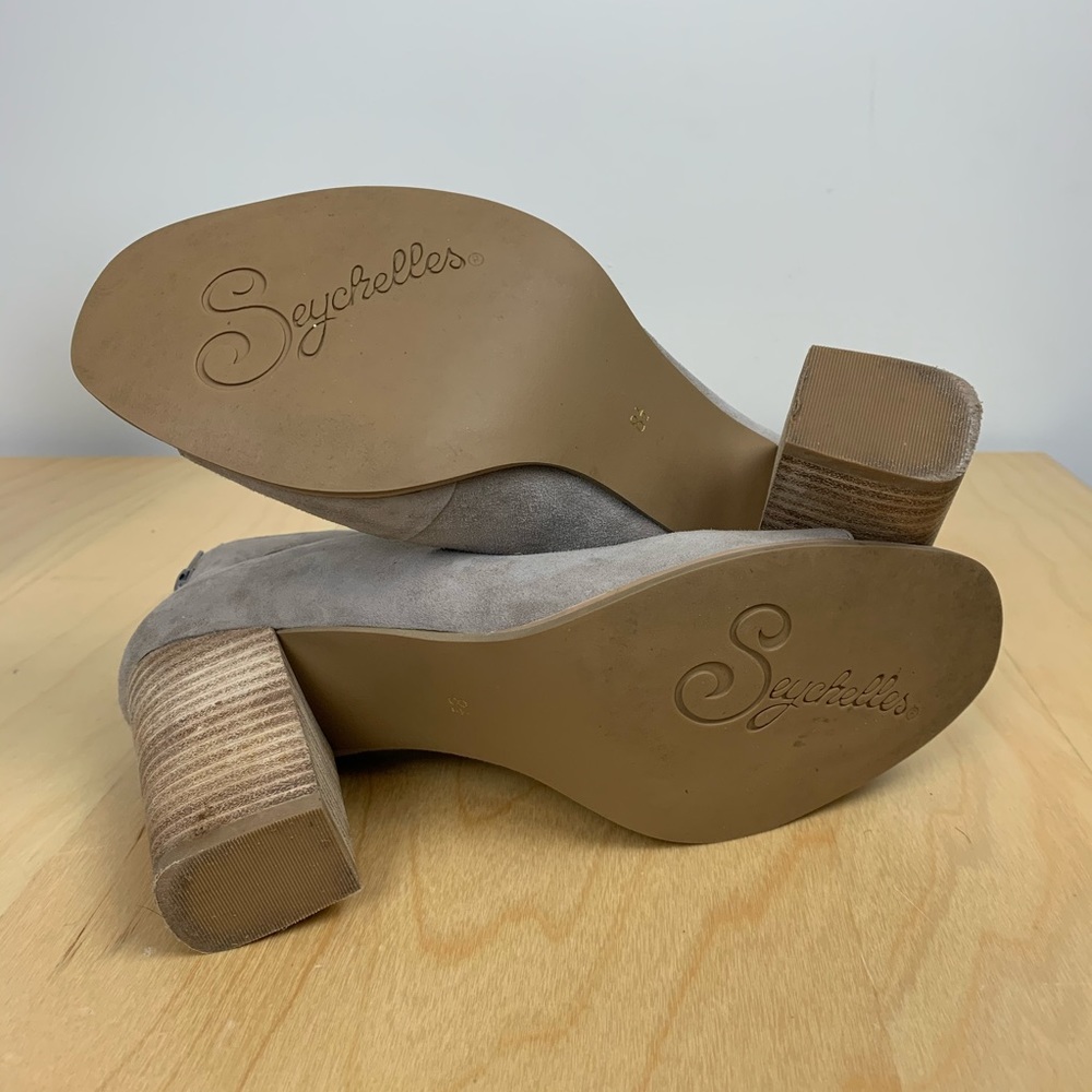Anthropologie Seychelles Block Heel Suede Sandals - Picture 7 of 8